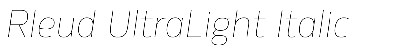 Rleud UltraLight Italic